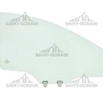RH FRONT DOOR GLASS GREEN W/FITTINGS SEKURIT